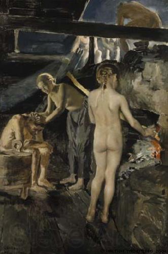 Akseli Gallen-Kallela In the sauna Spain oil painting art